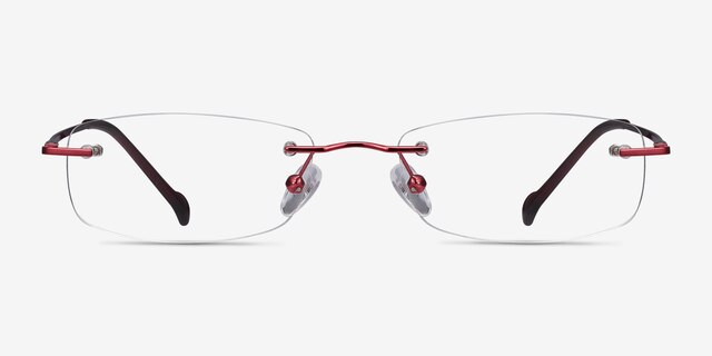 Lithe Cinnamon Red MetalEyeglass Frames from EyeBuyDirect, Front View