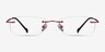 Lithe Cinnamon Red MetalEyeglass Frames from EyeBuyDirect, Front View