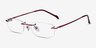 Lithe Cinnamon Red MetalEyeglass Frames from EyeBuyDirect, Angle View