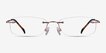 Lithe Rose Gold MetalEyeglass Frames from EyeBuyDirect, Front View