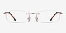 Lithe Or rose MétalMontures de lunettes de vue d'EyeBuyDirect, Vue de Face