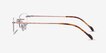 Lithe Rose Gold MetalEyeglass Frames from EyeBuyDirect, Side View