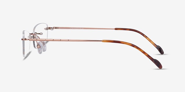 Lithe Or rose MétalMontures de lunettes de vue d'EyeBuyDirect, Vue de Côté