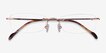 Lithe Rose Gold MetalEyeglass Frames from EyeBuyDirect, Closed View