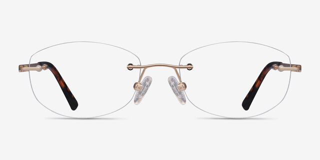 Athena Gold MetalEyeglass Frames from EyeBuyDirect, Front View