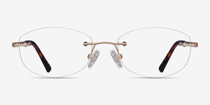 Athena Gold Metal Eyeglass Frames from EyeBuyDirect