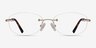 Athena Gold MetalEyeglass Frames from EyeBuyDirect, Front View