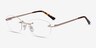 Athena Gold MetalEyeglass Frames from EyeBuyDirect, Angle View