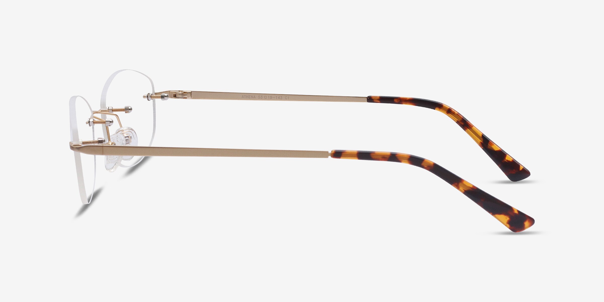 Athena Oval Gold Glasses for Women | Eyebuydirect