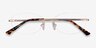 Athena Gold MetalEyeglass Frames from EyeBuyDirect, Closed View
