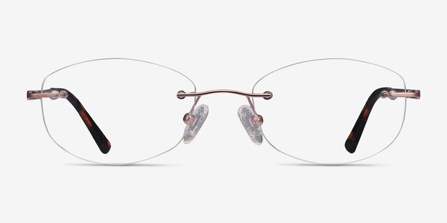 Athena Or rose MétalMontures de lunettes de vue d'EyeBuyDirect, Vue de Face