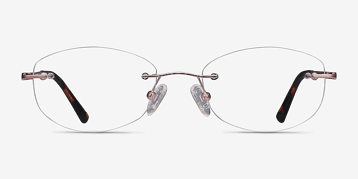 Athena Rose Gold Metal Eyeglass Frames from EyeBuyDirect