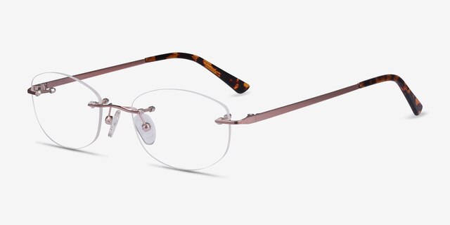 Athena Or rose MétalMontures de lunettes de vue d'EyeBuyDirect, Vue d'Angle