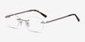 Athena Or rose MétalMontures de lunettes de vue d'EyeBuyDirect, Vue d'Angle