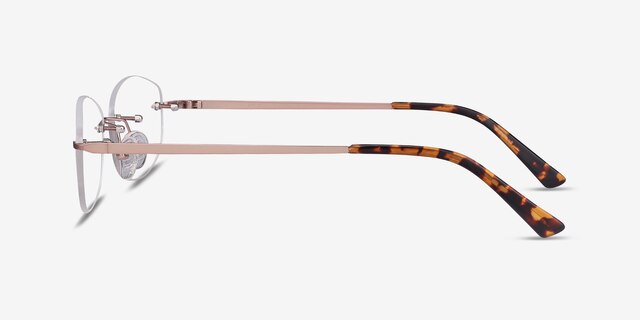 Athena Or rose MétalMontures de lunettes de vue d'EyeBuyDirect, Vue de Côté