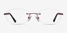 Athena Red MetalEyeglass Frames from EyeBuyDirect, Front View