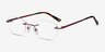 Athena Red MetalEyeglass Frames from EyeBuyDirect, Angle View