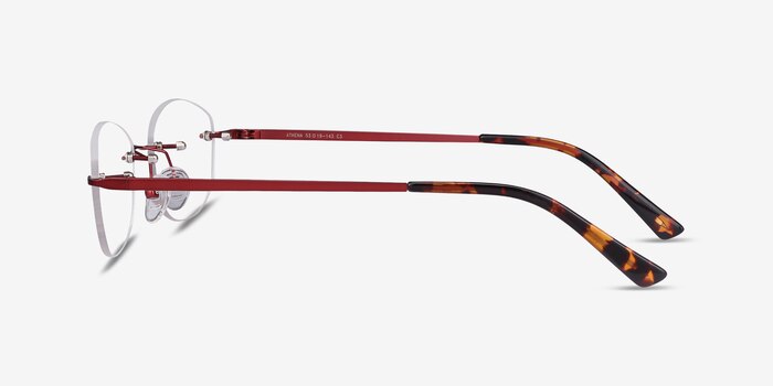 Athena Red Metal Eyeglass Frames from EyeBuyDirect