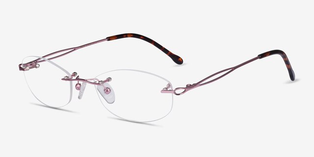 Create Purple MetalEyeglass Frames from EyeBuyDirect, Angle View
