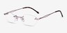 Create Purple MetalEyeglass Frames from EyeBuyDirect, Angle View