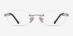 Create Gold MetalEyeglass Frames from EyeBuyDirect, Front View