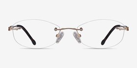 Create Doré Métal Montures de lunettes de vue d'EyeBuyDirect, Vue de Face