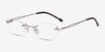 Create Doré MétalMontures de lunettes de vue d'EyeBuyDirect, Vue d'Angle