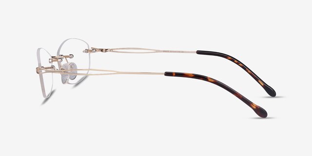 Create Doré MétalMontures de lunettes de vue d'EyeBuyDirect, Vue de Côté