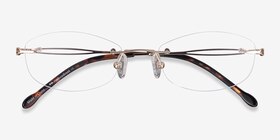 Create Doré Métal Montures de lunettes de vue d'EyeBuyDirect, Vue Rapprochée