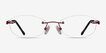 Create Burgundy MetalEyeglass Frames from EyeBuyDirect, Front View