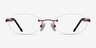 Create Burgundy MetalEyeglass Frames from EyeBuyDirect, Front View