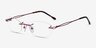 Create Burgundy MetalEyeglass Frames from EyeBuyDirect, Angle View