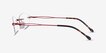 Create Burgundy MetalEyeglass Frames from EyeBuyDirect, Side View