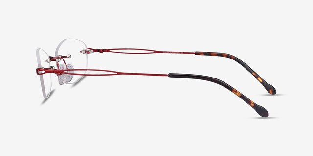Create Burgundy MetalEyeglass Frames from EyeBuyDirect, Side View