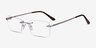 Enterprise Silver MetalEyeglass Frames from EyeBuyDirect, Angle View