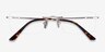 Enterprise Silver MetalEyeglass Frames from EyeBuyDirect, Closed View