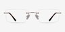 Enterprise Gold MetalEyeglass Frames from EyeBuyDirect, Front View