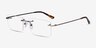 Evolve Bronze MetalEyeglass Frames from EyeBuyDirect, Angle View