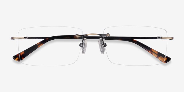 Evolve Bronze MetalEyeglass Frames from EyeBuyDirect, Closed View