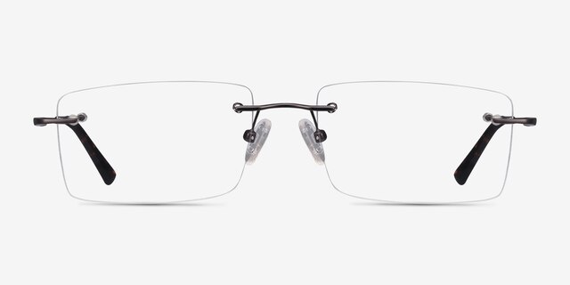 Evolve Gunmetal MétalMontures de lunettes de vue d'EyeBuyDirect, Vue de Face