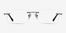 Evolve Gunmetal MétalMontures de lunettes de vue d'EyeBuyDirect, Vue de Face