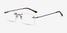 Evolve Gunmetal MétalMontures de lunettes de vue d'EyeBuyDirect, Vue d'Angle