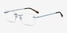 Evolve Blue MetalEyeglass Frames from EyeBuyDirect, Angle View
