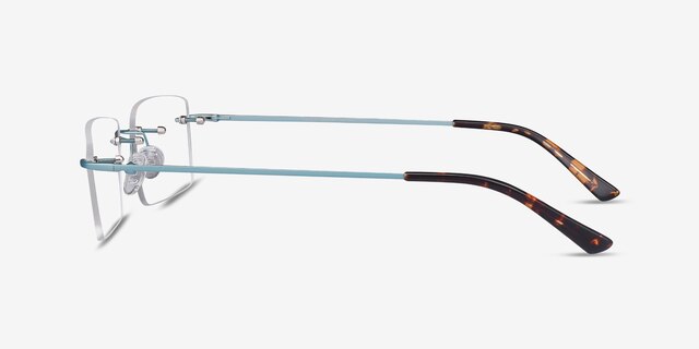Evolve Blue MetalEyeglass Frames from EyeBuyDirect, Side View