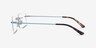 Evolve Blue MetalEyeglass Frames from EyeBuyDirect, Side View