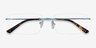 Evolve Blue MetalEyeglass Frames from EyeBuyDirect, Closed View