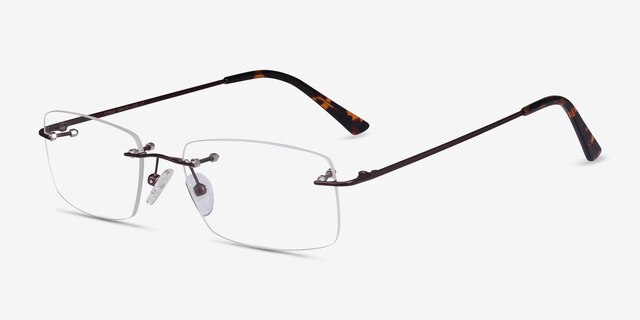 Forge Coffee MetalEyeglass Frames from EyeBuyDirect, Angle View