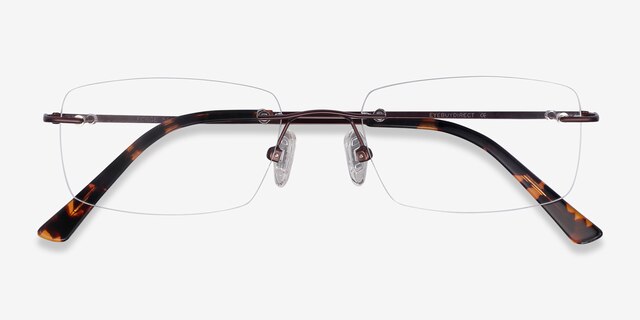 Forge Coffee MetalEyeglass Frames from EyeBuyDirect, Closed View