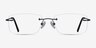 Forge Navy MetalEyeglass Frames from EyeBuyDirect, Front View