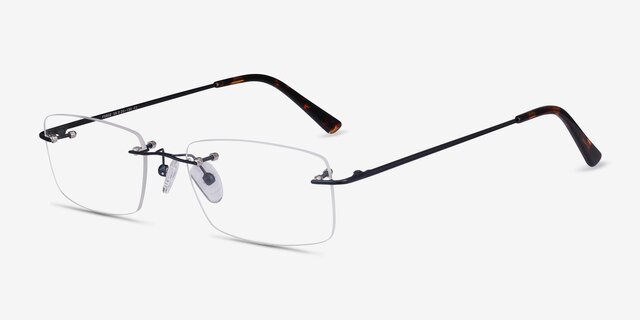 Forge Navy MetalEyeglass Frames from EyeBuyDirect, Angle View